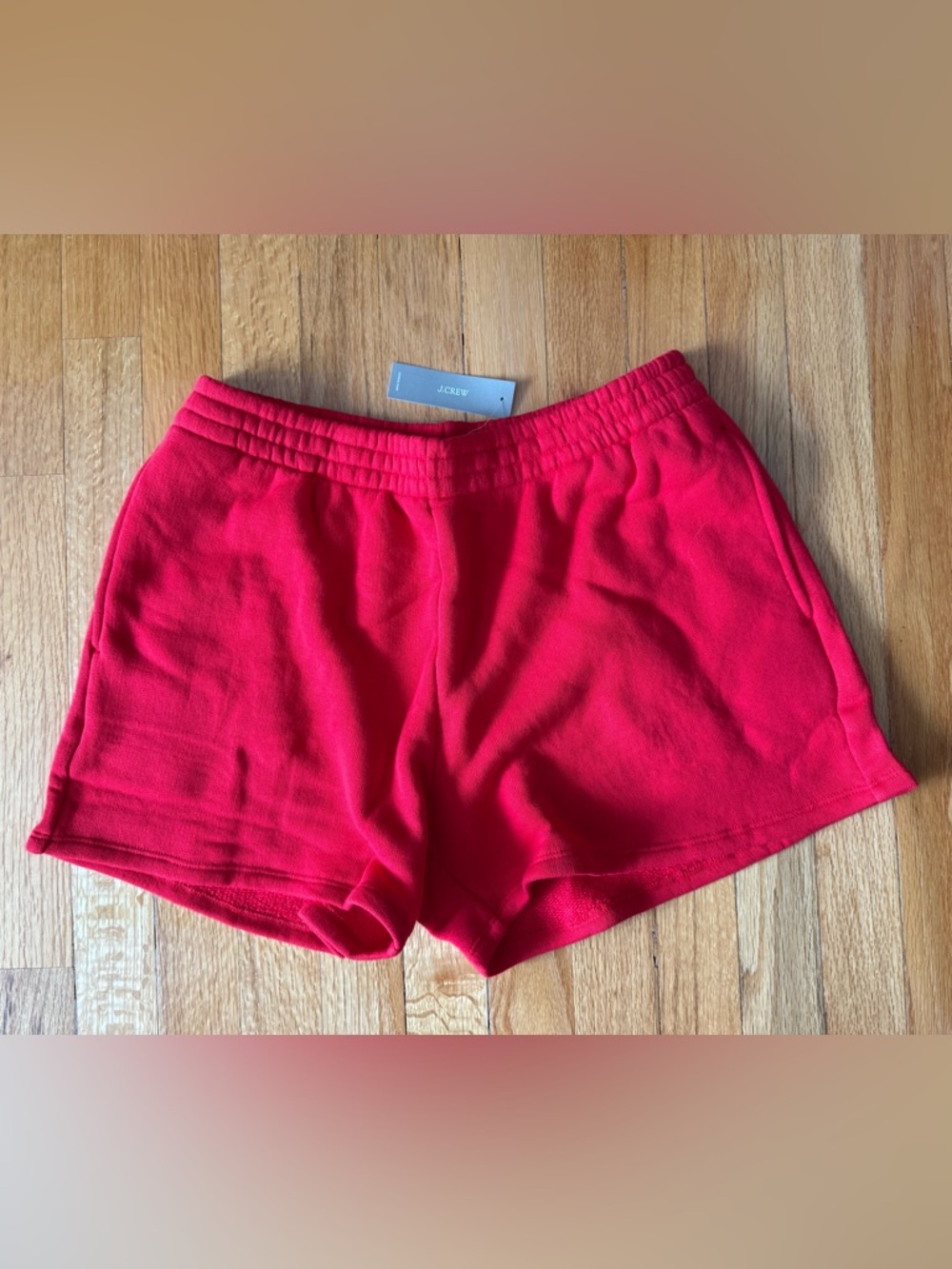 J. Crew Heritage Terry Sweatshort Shorts 100% Cotton Cherry Red Women's Medium M